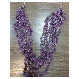 Multi-Strand Amethyst Chip Necklace