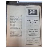 Maine Central Railroad Time Table No. 13, 1937