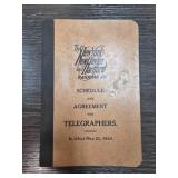 1910 Telegraphers Schedule Agreement Booklet