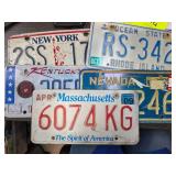5pc Assorted Vintage License Plates