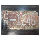 1951 Kansas License Plate CR-1246