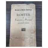 1914 Boston & Maine Railroad Roster Booklet