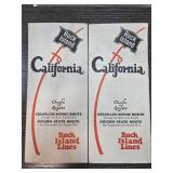 2pc Rock Island Lines California Brochures