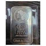 1 Troy Ounce .999 Fine Silver Bar
