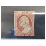 1857 U.S. 3-Cent Claret Shade Stamp