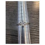 Sterling Silver Ring with Clear Center Stone