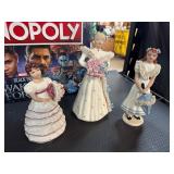 Three Hand-Painted Ceramic Figurines