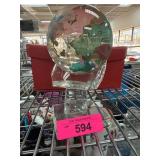 Glass Globe with Lucite Base