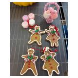 Holiday Ornaments with Gingerbread Figures
