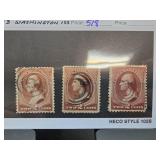1883 US #210 Washington 2-Cent Stamps