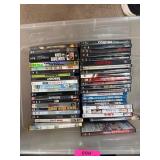 DVDs in Plastic Bin