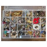 Costume Jewelry in Organizer Box