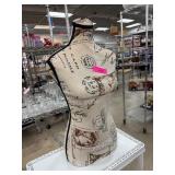 Fabric Mannequin Bust With Script Design