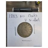 1883 Liberty Head V Nickel No Cents
