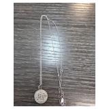 Sterling Silver Libra Pendant Necklace