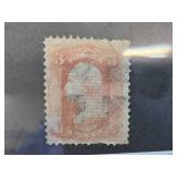 1867 US 3-Cent Washington P Grill Stamp