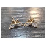 Sterling Silver Earrings with Clear Stones