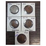 Early 1910s U.S. Coins Wheat Cents