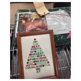 Christmas Tablecloth and Cross-Stitch Artwork