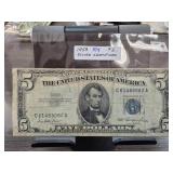 1953 $5 Silver Certificate Note