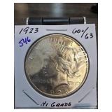 1923 High-Grade Peace Dollar Coin