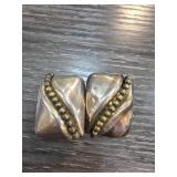Clip-On Earrings with Metallic Finish