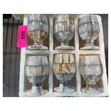 Six Marble Goblets
