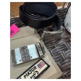 Police-Themed Belt with Buckle and Accessories