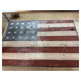Wooden Patriotic Flag Plaque Decor
