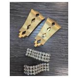 Decorative Metal Shoe Clips and Rhinestone Accents