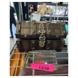 Decorative Chest and Glass Block Lot