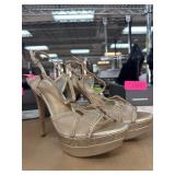 Gold Platform High Heel Sandals