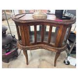 Wooden Curio Cabinet with Glass Panels