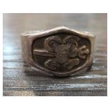 Sterling Silver Ring Sz 8 With Armor of God Design
