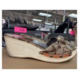 Coach Canvas Wedge Sandals in Size 8M