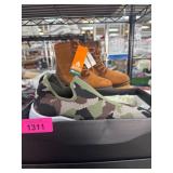 Two Pairs of Womenï¿½s Shoes: Camouflage and Brown B