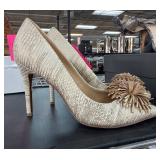 Gold Michael Kors Heels with Decorative Pom-Poms