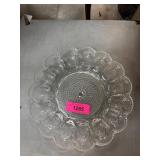 Clear Glass Serving Dish with Scalloped Edges