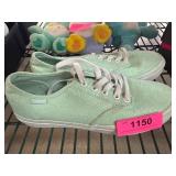 Mint Green Vans Canvas Lace-Up Sneakers