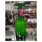 Large Green Glass Decorative Vase by West Elm