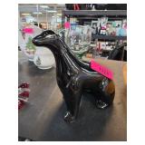 Glossy Black Ceramic Animal Figurine
