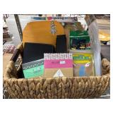 Writing and Craft Supplies in Basket