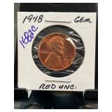 1948 Lincoln Wheat Cent Gem Red Uncirculated