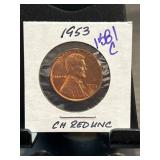 1953 Lincoln Wheat Penny in Holder