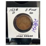 1928-D Lincoln Wheat Cent EF40