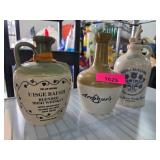 3 Ceramic Irish Whiskey Jugs