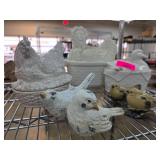 Ceramic Bird and Hen Dishes