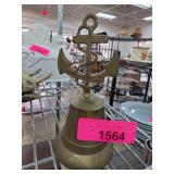 Brass Anchor Motif Bell, Made in India