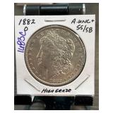 1882-O Morgan Silver Dollar AU/UNC