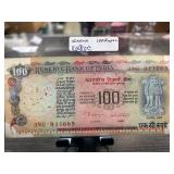 India 100 Rupee Banknote with 3NG Prefix